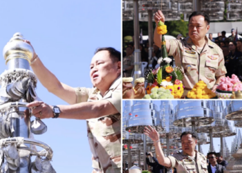 แห่ส่องเลข! อนุทิน ชาญวีรกูล ปิดทองฐานฉัตร ตรงเบอร์ปาร์ตี้ลิสต์ พรรคภูมิใจไทย ฮือฮาคอหวย-คอการเมือง