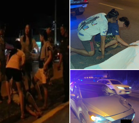 สาวพม่า ดื่มสังสรรค์ เครื่องดื่มหมดอาสาข้ามถนนไปซื้อ ถูกเก๋งพุ่งชนเสียชีวิต เพื่อนวิ่งมาดู เกือบมีเรื่องกับคนขับ