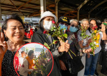 “ยศชนัน” นำทีม พรรคเพื่อไทย ลุยหาเสียง ตลาดบางใหญ่ แม่ค้าหนุนชนะแลนด์สไลด์ อย่าสนโพล ชี้คะแนนมุดดินมีเพียบ