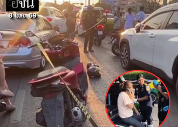 วัยรุ่นเปิดฉากยิงกันกลาง แยกนิด้า ไล่ล่าถึงซอยใกล้เคียง ชาวบ้านโดนลูกหลงบาดเจ็บ