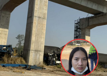 สาวรอดตายเครนถล่มทับรถไฟ เล่านาทีระทึกได้ยินเสียงตูม ก่อนคลานหนีตายท่ามกลางกลิ่นน้ำมัน ญาติทำพิธีรับขวัญน้ำตาคลอ