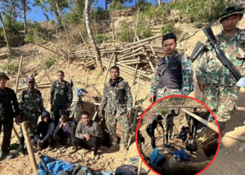 ช็อกป่าอนุรักษ์! จนท. อุทยานแห่งชาติทองผาภูมิ สนธิกำลังบุกจับแก๊งพม่า ลอบขุดดินร่อน “แร่ทองคำ” กลางผืนป่าต้นน้ำ