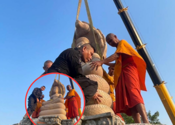 คลิปอัญเชิญ “พระนาคปรก” ประดิษฐานแทนเทวรูปเขมร สะเทือนโซเชียล