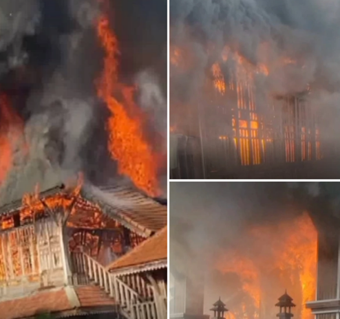 ไฟไหม้บ้านทรงไทยไม้สัก มูลค่า 3 ล้านบาท วอดทั้งหลัง