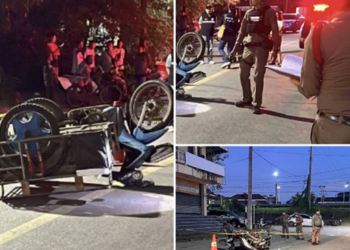 โจ๋ยิงอริกลางตลาด เจ็บ 3 ราย มีเด็กทารกวัย 3 เดือนอาการสาหัส ก่อนหลบหนีไป