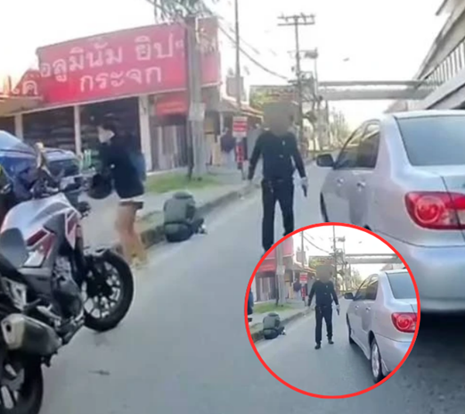 คนร้ายขี่จักรยานยนต์ ชักปืนยิงใส่หนุ่มเดินริมถนนบาดเจ็บ