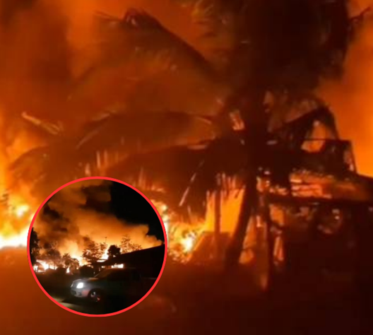 ระทึก! ไฟไหม้บ้านเรือน ก่อนลุกลามโกดังอะไหล่รถ เสียหายกว่า 2 ล้านบาท